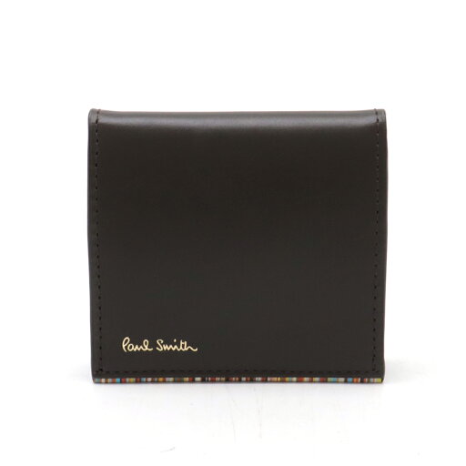 Paul Smith ポール スミス ポールスミス ストライプポイント コインケース コインパース 小銭入れ レザー ダークブラウン 873301 P750 【中古】 Paul Smith ポール スミス ポールスミス ストライプポイント コインケース コインパース 小銭入れ レザー ダークブラウン 873301 P750 【中古】