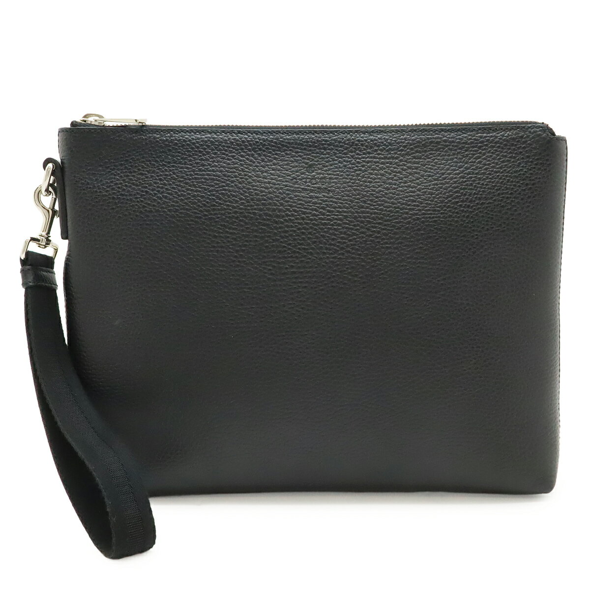 GUCCI - GUCCI グッチ コスモポリス セカンドバッグ クラッチバッグ レザー ブラック 黒 シルバー金具 387075 【中古】