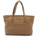 GUCCI グッチ グッチシマ トートバッグ ショルダートート ショルダーバッグ セミショルダー 肩掛け レザー ベージュ 211137 【中古】