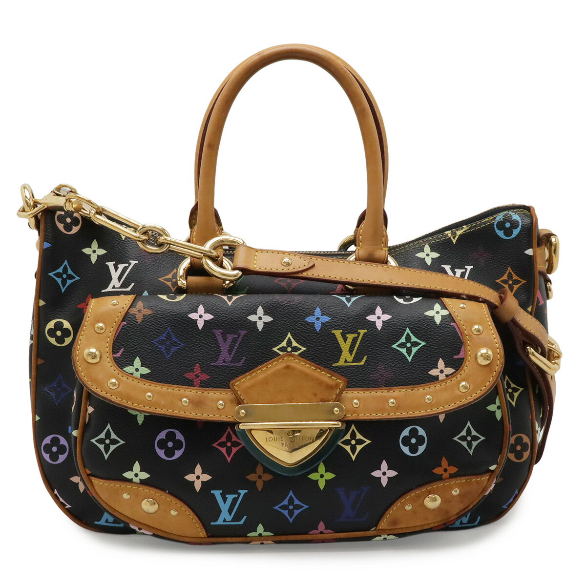 Rakuten - LOUIS VUITTON ルイ ヴィトン モノグラムマルチカラー リタ ハンドバッグ 2WAY ショルダーバッグ チェーンショルダー ノワール ブラック 黒 M40126 【中古】