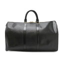 LOUIS VUITTON ルイ ヴィトン エピ キーポル45 ボストンバッグ 旅行カバン トラベルバッグ レザー ノワール 黒 ブラック M59062 【中古...