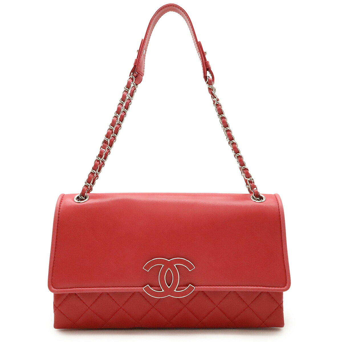 Rakuten - CHANEL シャネル ハンプトンズ ココマーク チェーンショルダー ショルダーバッグ ラムスキン レザー ピンク シルバー金具 【中古】