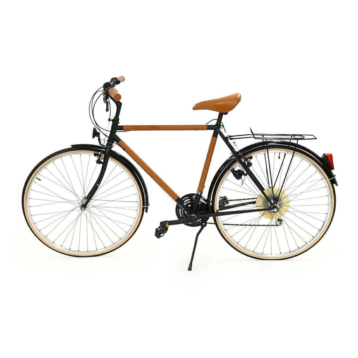 樂天商城 - Hermes PEUGEOT エルメス×プジョーコラボ 自転車 28インチ 21段変速 荷台付 Hermes Bicycle レザー ブラック オレンジ 【中古】