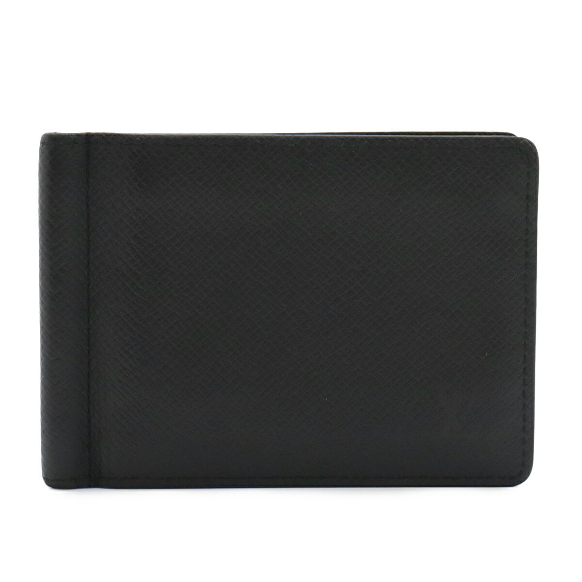 LOUIS VUITTON ルイ ヴィトン タイガ ポルトフォイユ パンス 2つ折財布 二つ折り札入れ マネークリップ レザー ノワール 黒 ブラック M62978 【中古】