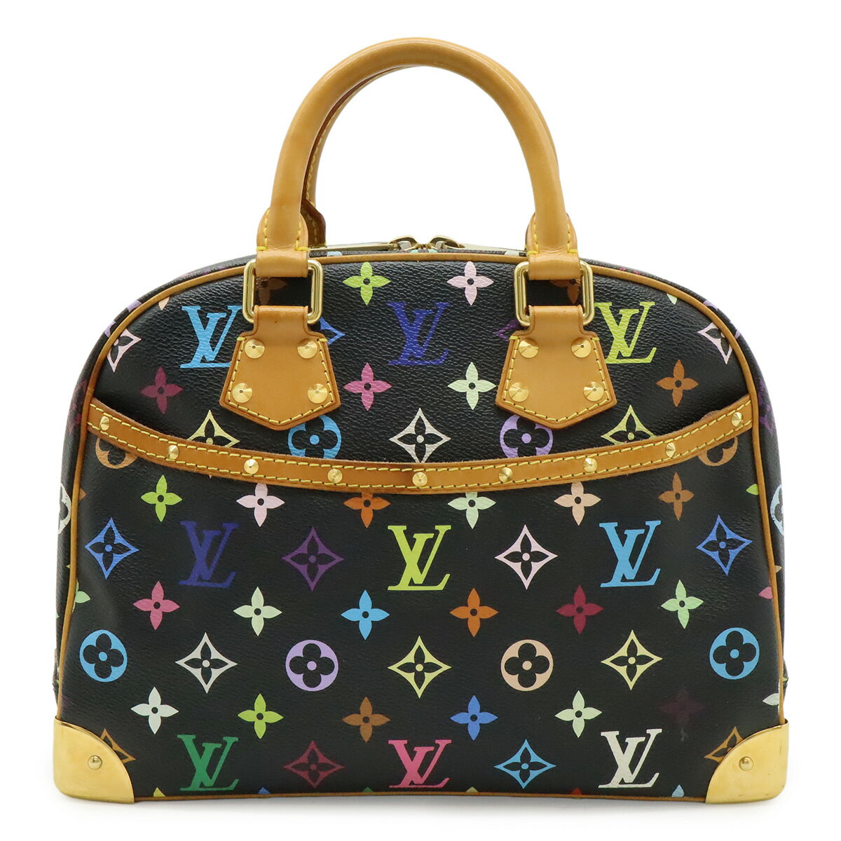 LOUIS VUITTON ルイ ヴィトン モノグラムマルチカラー トゥルーヴィル ハンドバッグ ノワール 黒 ブラック ゴールド金具 M92662 【中古】