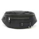 GUCCI グッチ グッチシマ ボディバッグ ウエストバッグ ウエストポーチ ヒップバッグ レザー ブラック 黒 シルバー金具 246409 【中古】