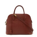 HERMES エルメス ボリード35 ハンドバッグ 2WAY ショルダーバッグ レザー ボルドー ゴールド金具 ○X刻印 【中古】