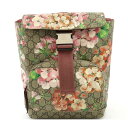 GUCCI グッチ GGブルームス GGスプリーム バックパック リュックサック デイパック フラワー 花柄 PVC ベージュ ピンク系マルチカラー 410544 【中古】