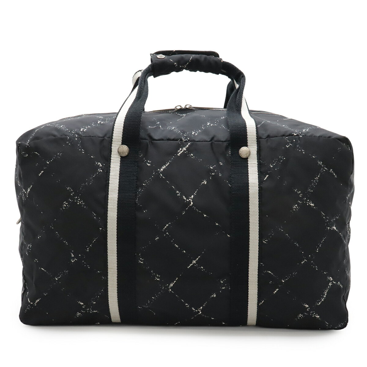 CHANEL - CHANEL シャネル トラベルライン ボストンバッグ トラベルバッグ 旅行カバン ショルダーバッグ ナイロン ブラック 黒 ショルダー欠品 【中古】