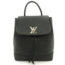 LOUIS VUITTON ルイ ヴィトン ロックミー バックパック リュックサック ターンロック カーフレザー ノワール 黒 ブラック シルバー金具 M418...