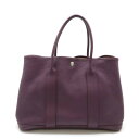 HERMES エルメス ガーデンパーティPM 36 トートバッグ ハンドバッグ ネゴンダ レザー カシス 紫 パープル シルバー金具 □O刻印 【中古】(4)