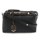 FENDI フェンディ BY THE WAY バイザウェイ ミディアム ハンドバッグ 2WAY ショルダーバッグ ズッカ柄 レザー ブラック 黒 モカブラウン ...