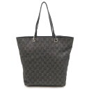 GUCCI グッチ GGデニム トートバッグ ショルダーバッグ 肩掛け バケツ型 レザー ブラック 黒 シルバー金具 31243 【中古】