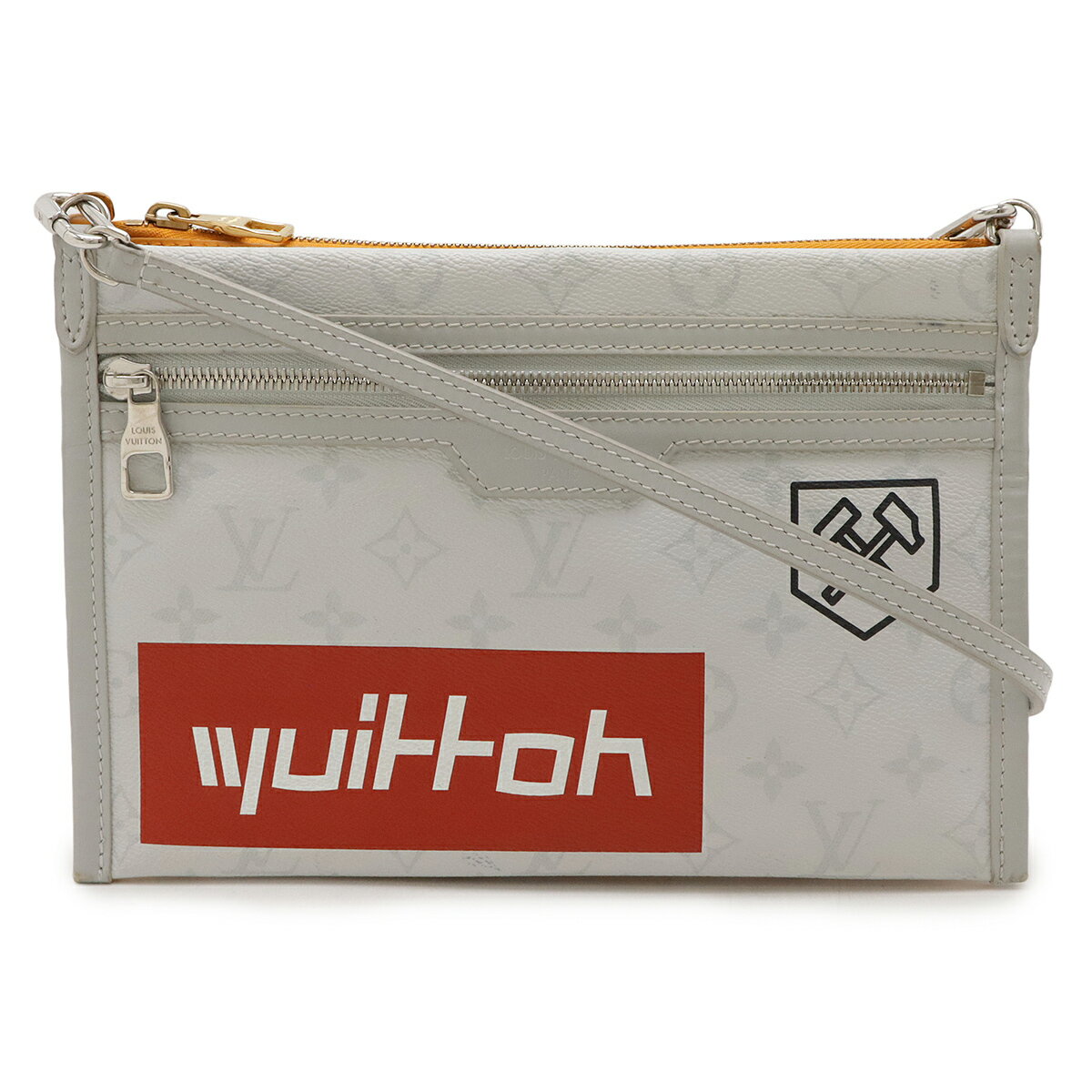 LOUIS VUITTON ルイ ヴィトン モノグラム フラット メッセンジャー ショルダーバッグ 2WAY クラッチバッグ ポーチ M44640 【中古】