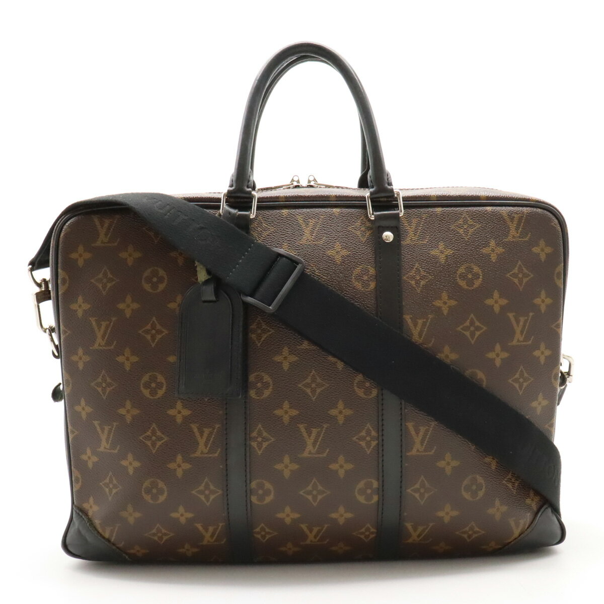 【中古】LOUIS VUITTON ルイ ヴィトン モノグラムマカサー PDV ポルトドキュマン ヴォワヤージュGM ビジネスバッグ 2WAY ショルダーバッグ M40224 