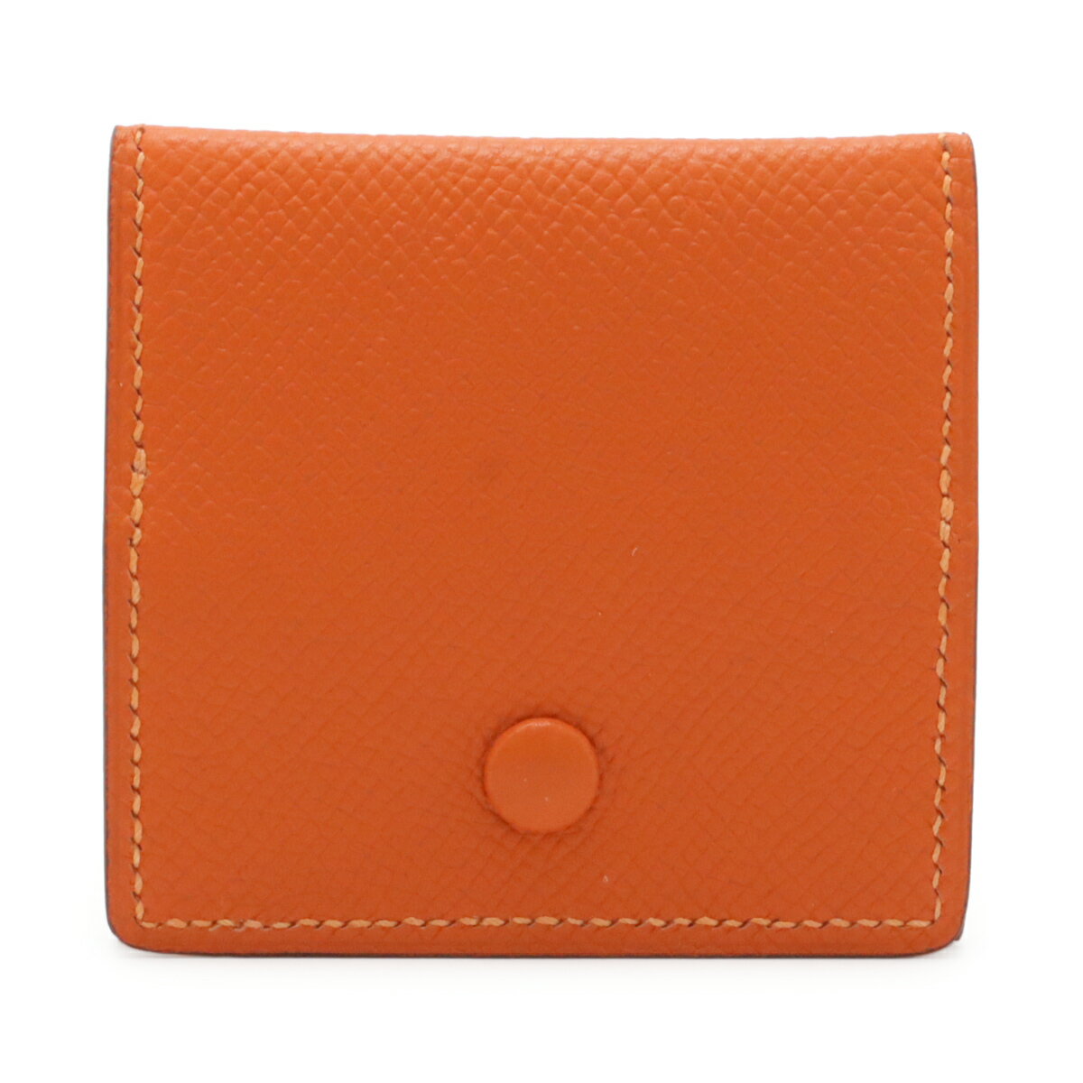 Rakuten - HERMES エルメス MC2 ポルトモネワット コインケース 小銭入れ コインパース スクエア 四角 ヴォーエプソン レザー オレンジ □O刻印 【中古】