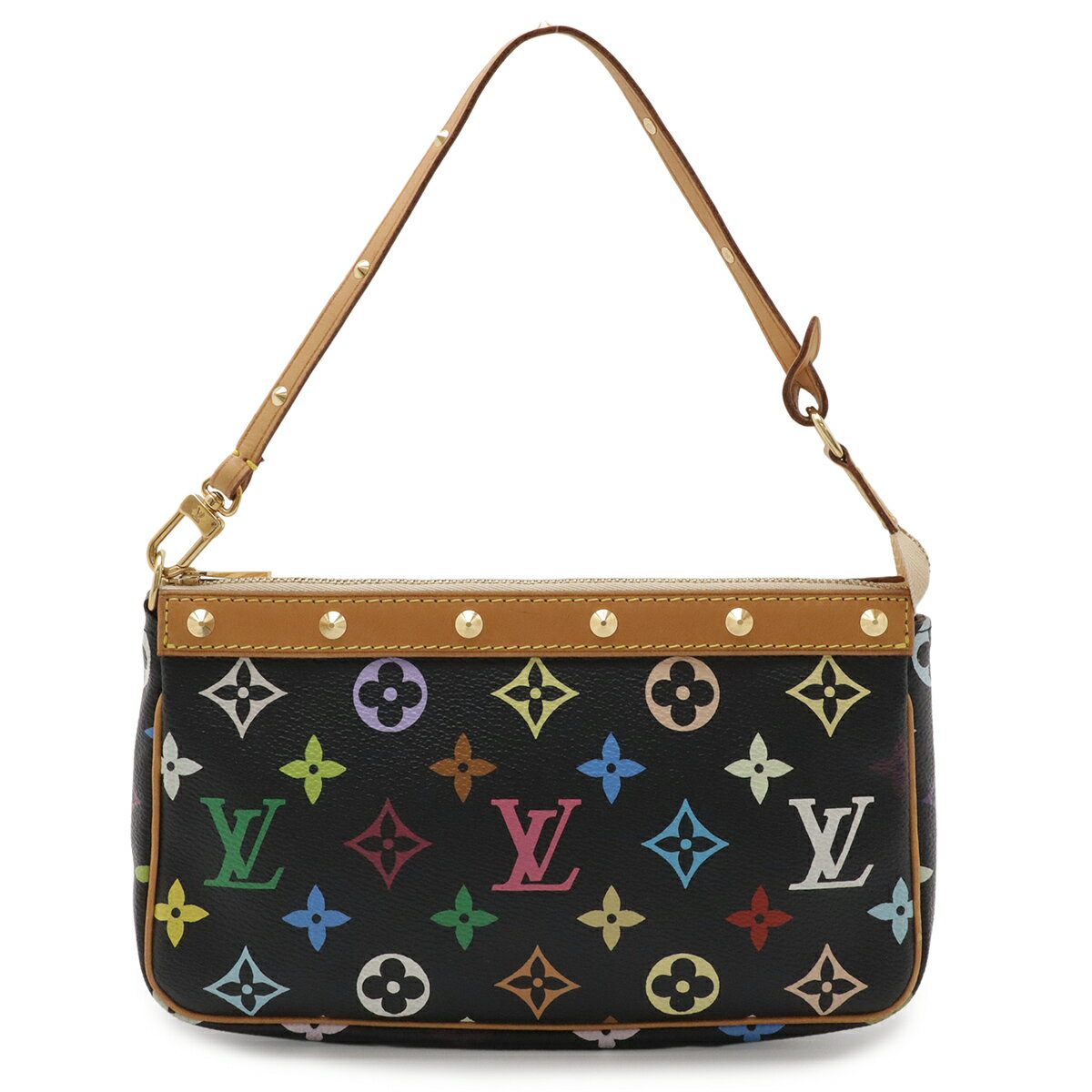 Other - LOUIS VUITTON ルイ ヴィトン モノグラムマルチカラー ポシェット アクセソワール アクセサリーポーチ 小物入れ ノワール 黒 ブラック M92648 【中古】