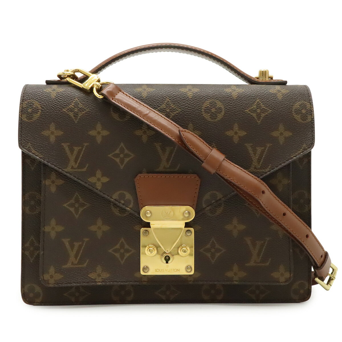 乐天商城 - LOUIS VUITTON ルイ ヴィトン モノグラム モンソー26 セカンドバッグ クラッチバッグ ハンドバッグ 2WAY ショルダーバッグ 鍵欠品 M51187 【中古】