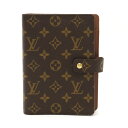 LOUIS VUITTON ルイ ヴィトン モノグラム アジェンダMM 手帳カバー 6穴式 システム手帳 R20004 【中古】