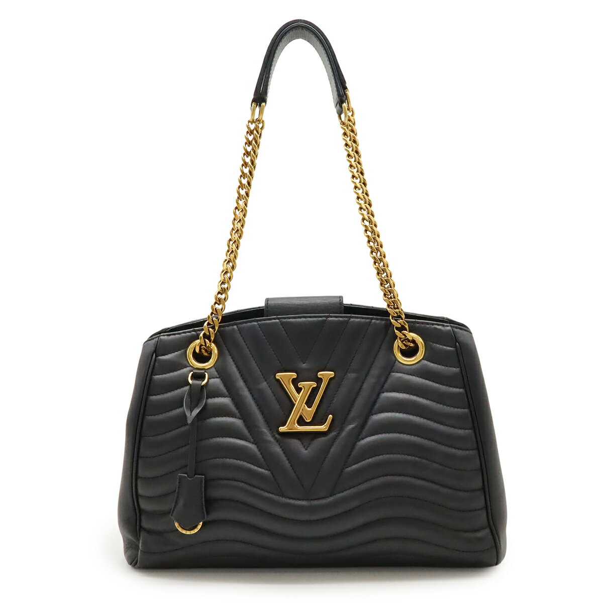 LOUIS VUITTON ルイ ヴィトン ニューウェーブ チェーントート ショルダートート カーフレザー ノワール ブラック 黒 M51496 【中古】(4.0)