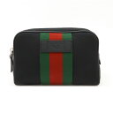 GUCCI グッチ シェリーライン ボディバッグ ウエストバッグ ナイロンキャンバス レザー ブラック 黒 グリーン レッド アウトレット品 630919 【中...