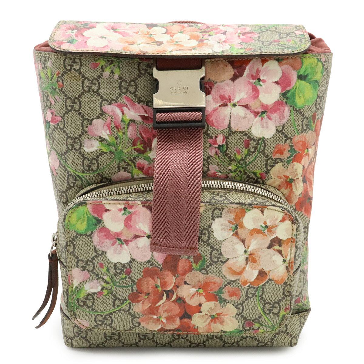 GUCCI グッチ GGブルームス GGスプリーム バックパック リュックサック デイパック フラワー 花柄 PVC ベージュ ピンク系マルチカラー 410544 【中古】