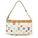LOUIS VUITTON ルイ ヴィトン モノグラムマルチカラー ポシェット アクセソワール アクセサリーポーチ ハンドバッグ ブロン ホワイト M92649...