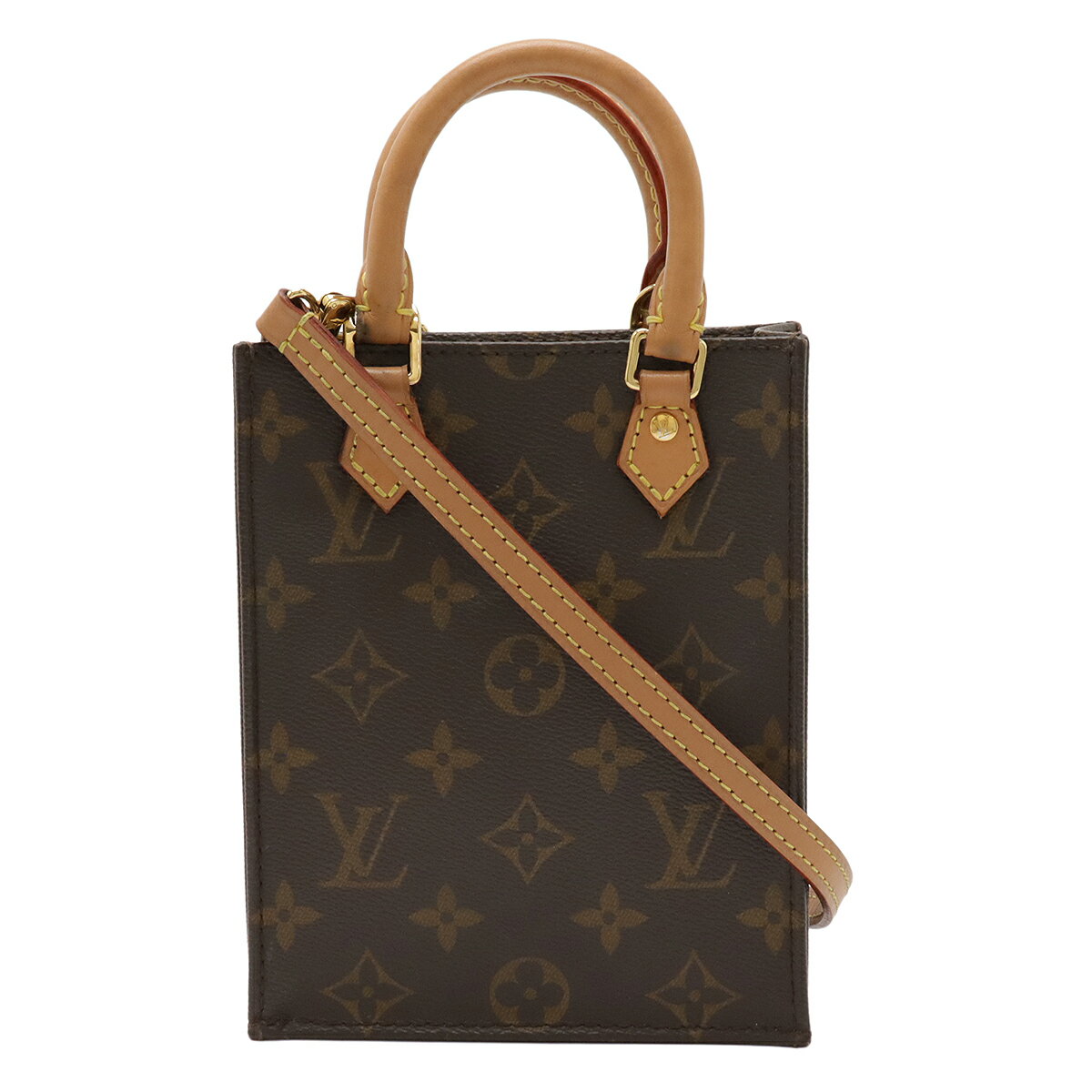 Rakuten - LOUIS VUITTON ルイ ヴィトン モノグラム プティット サックプラ ハンドバッグ ミニバッグ 2WAY ショルダーバッグ M81295 【中古】