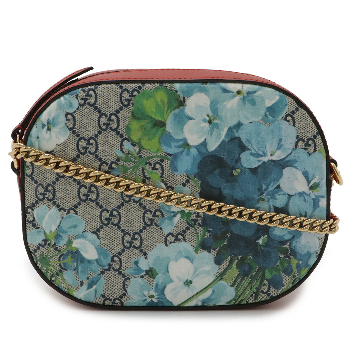 Rakuten - GUCCI グッチ GGブルームス GGスプリーム チェーンショルダーバッグ フラワー 花柄 PVC ベージュ マルチカラー レッド アウトレット品 546313 【中古】