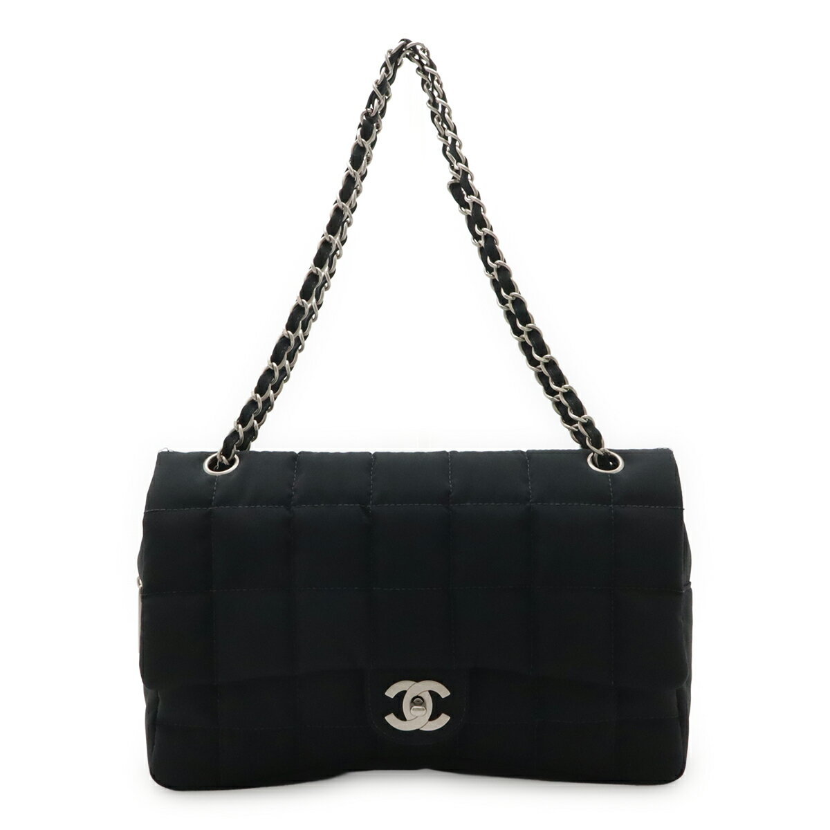 シャネル 6番台 チョコバー チェーンショルダーバッグ■09gb30545-5 CHANEL チェーントートバッグ ショルダーバッグ 肩掛け シルバー金具 8