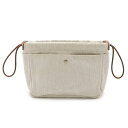 HERMES エルメス フールビ20 バッグインバッグ 化粧ポーチ コスメ マルチポーチ 小物入れ トワルシェブロン ヴォーバレニア ナチュラル 【中古】