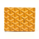 【財布】GOYARD ゴヤール サン トマ 2つ折財布 二つ折り札入れ マネークリップ式 ビルクリップ ヘリンボーン柄 PVC レザー イエロー 黄色 【中古】の商品画像