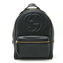 【バッグ】GUCCI グッチ ソーホー バックパック リュックサック チェーンショルダー レザー ブラック 黒 ゴールド金具 アウトレット品 536192 【中古】