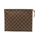 LOUIS VUITTON ルイ ヴィトン ダミエ ポッシュ トワレット26 化粧ポーチ コスメポーチ 小物入れ セカンドバッグ クラッチバッグ N47543 ...