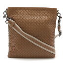 BOTTEGA VENETA ボッテガ ヴェネタ ボッテガベネタ イントレチャート ショルダーバッグ 斜め掛け レザー ブラウン 茶 276357 【中古】