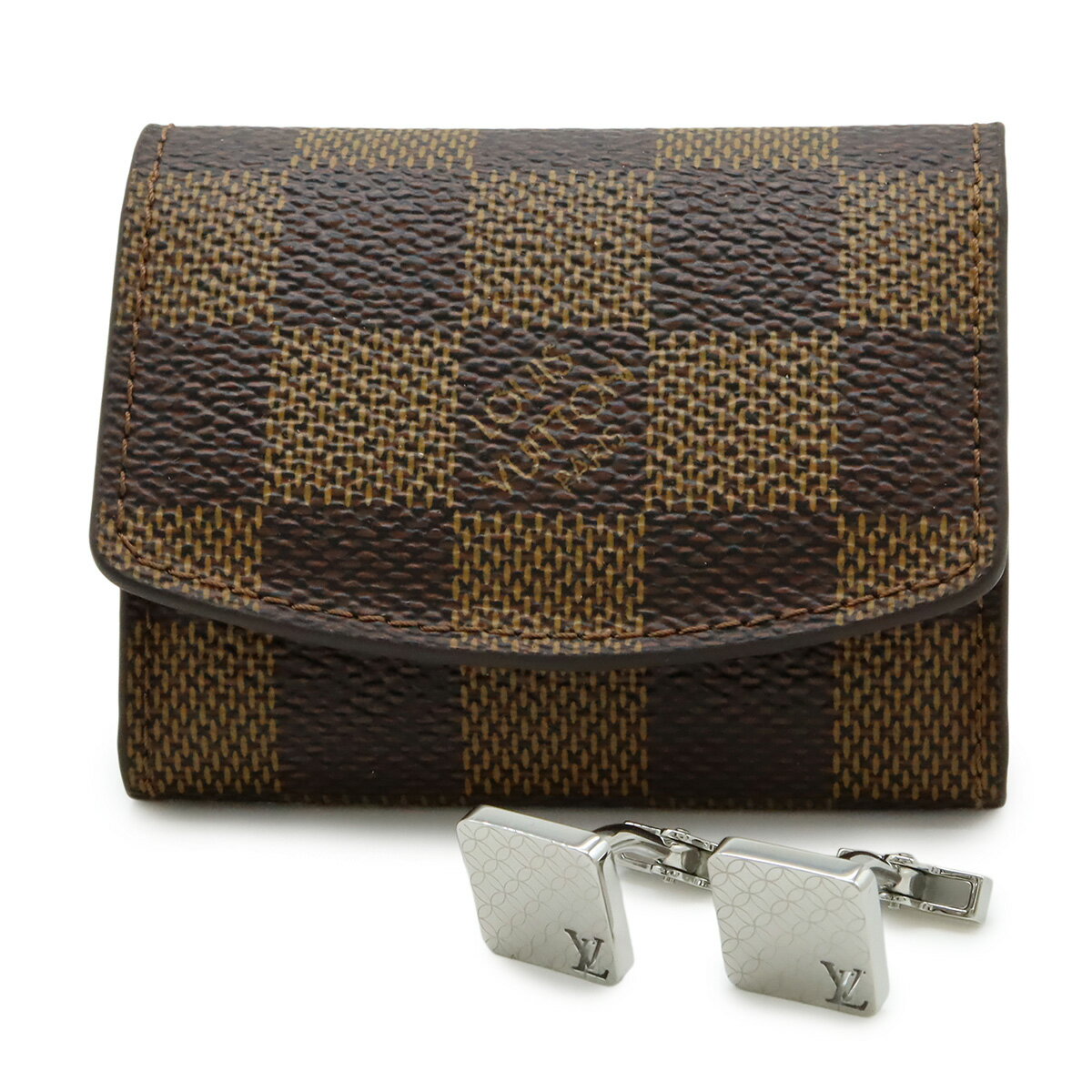【お値下げ】Louis Vuitton パール カフス ダミエケース付 ルイヴィトン ダミエ アクセサリーケース カフスケース - メルカリ