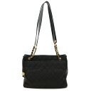 CHANEL シャネル マトラッセ ココボール チェーンショルダー トートバッグ キャンバス レザー ブラック 黒 ゴールド金具 【中古】(4)