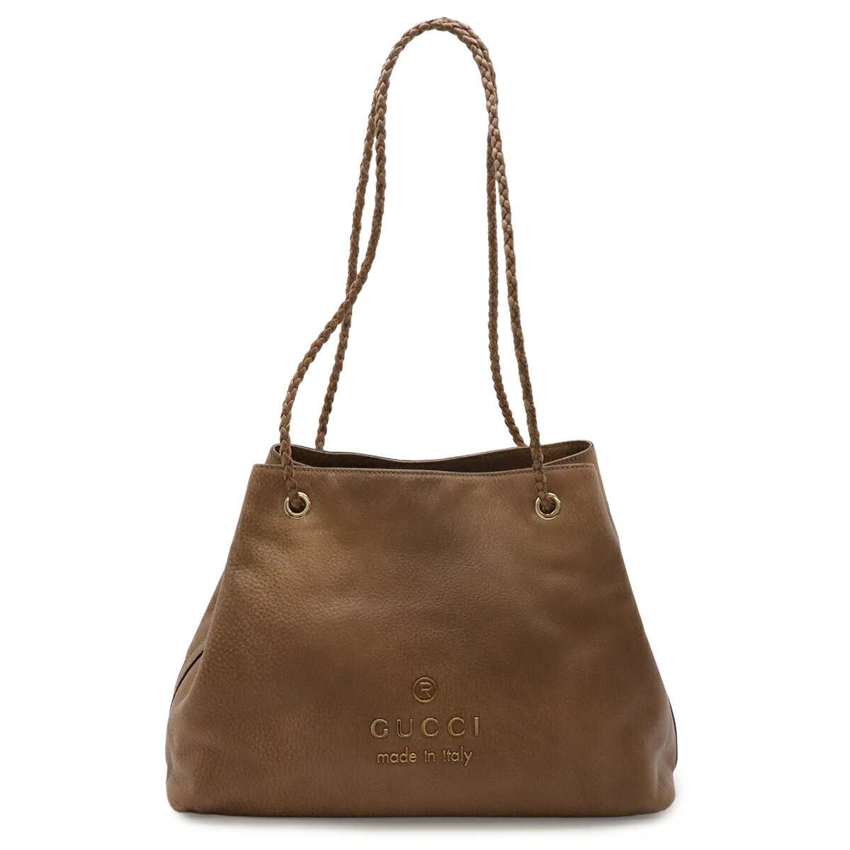 樂天商城 - GUCCI グッチ ロゴ ショルダーバッグ セミショルダー 肩掛け トートバッグ ショルダートート ブラウン 茶 ゴールド金具 アウトレット品 419689 【中古】