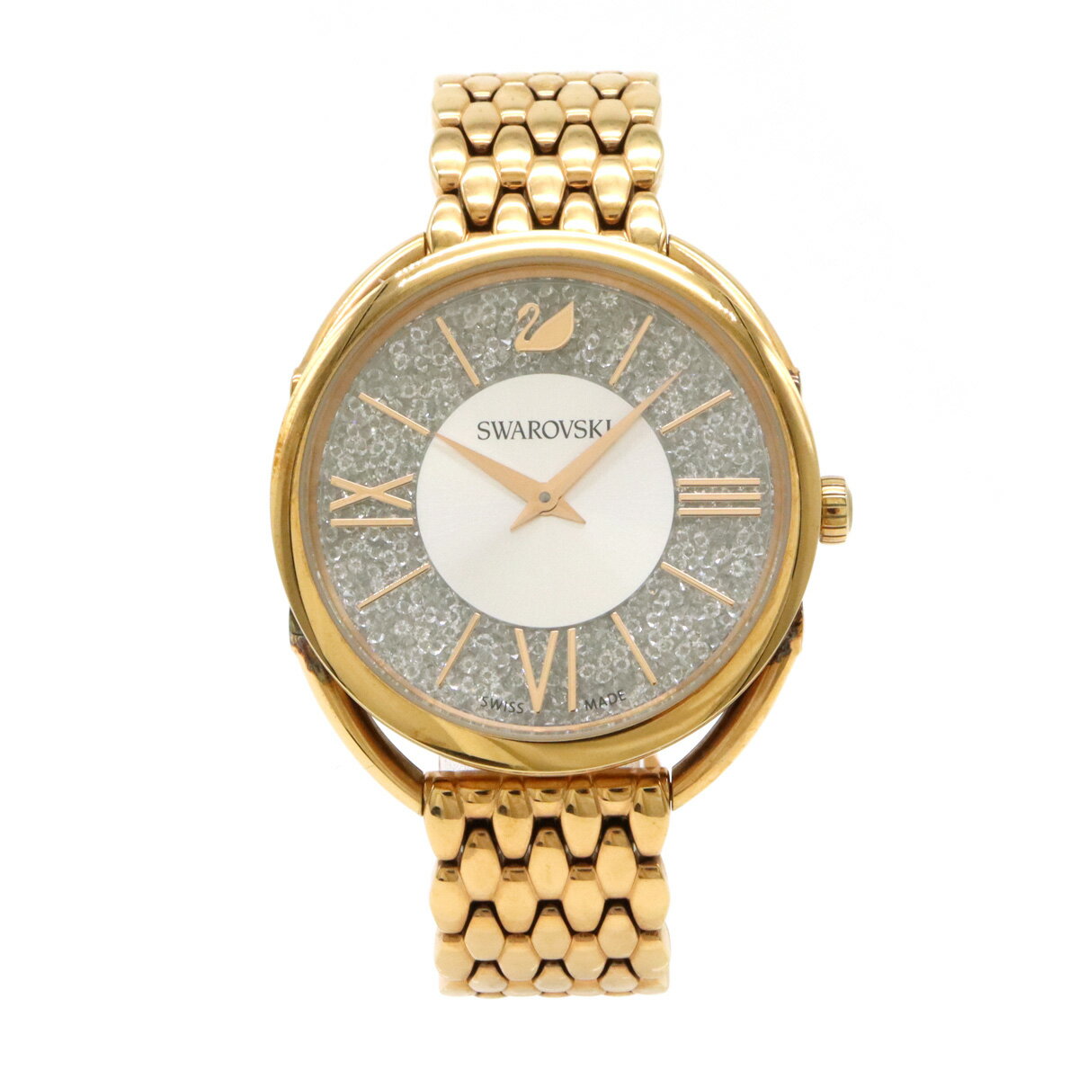 【ウォッチ】SWAROVSKI スワロフスキー クリスタルライン グラム シルバー文字盤 レディース クォーツ 腕時計 【中古】