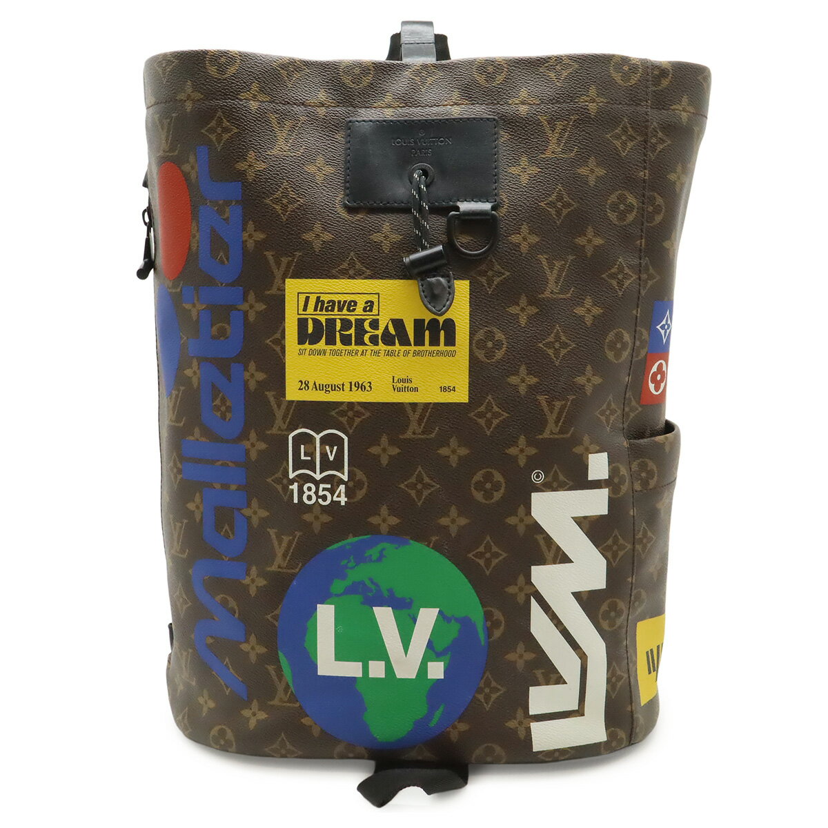樂天商城 - LOUIS VUITTON ルイ ヴィトン モノグラム ロゴストーリー チョーク バックパック リュックサック デイパック ドローストリング 巾着型 M44615 【中古】