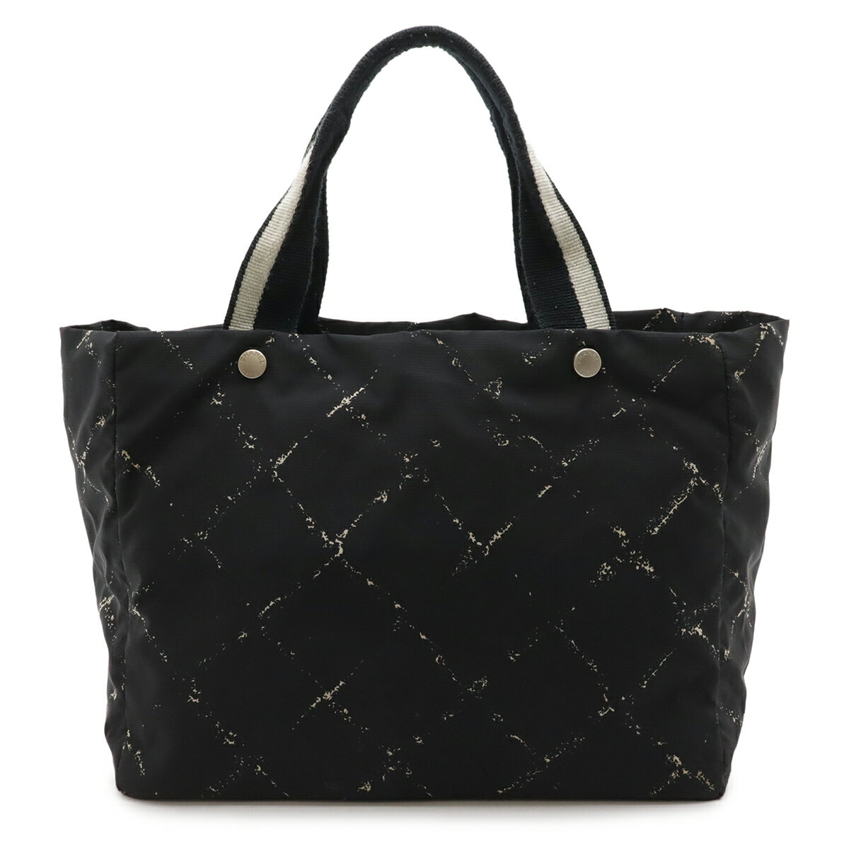 CHANEL シャネル 旧トラベルライン トートバッグ ショルダーバッグ ナイロン ブラック 黒 レッド 赤 A11833 【中古】