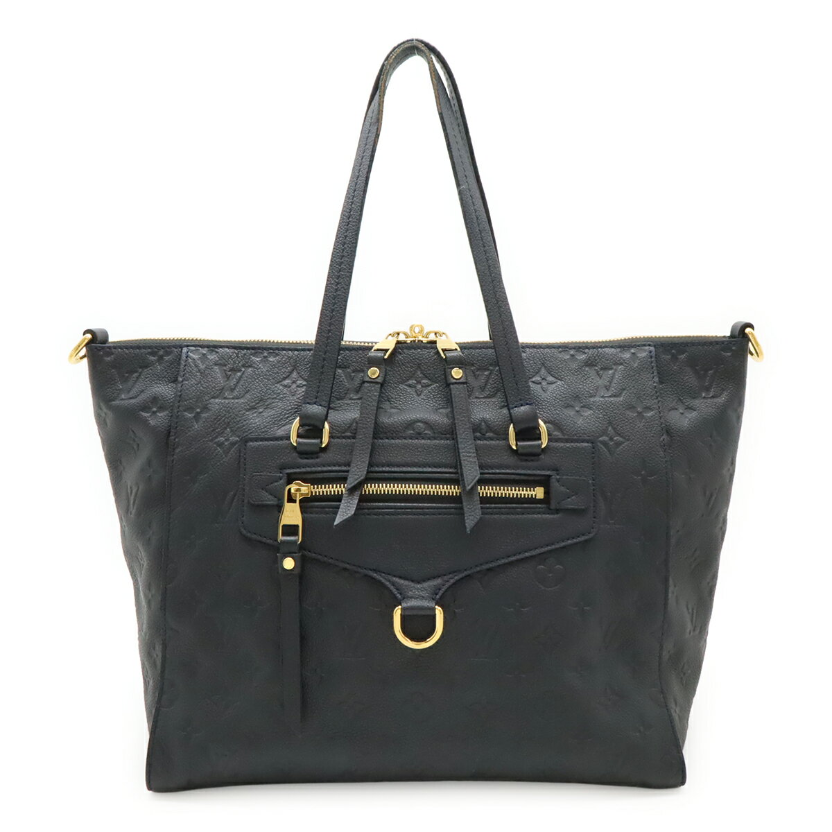 Rakuten - LOUIS VUITTON ルイ ヴィトン モノグラムアンプラント ルミニューズPM トートバッグ レザー アンフィニ 濃紺 M93410 ショルダーストラップ欠品 【中古】