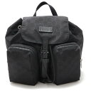 GUCCI グッチ GGナイロン バックパック リュックサック デイパック レザー ブラック 黒 シルバー金具 510343 【中古】