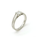 Van Cleef & Arpels ヴァン クリーフ & アーペル エステル ソリティア リング 指輪 Pt950 プラチナ 1PD ダイヤモンド #50 10号 【中古】