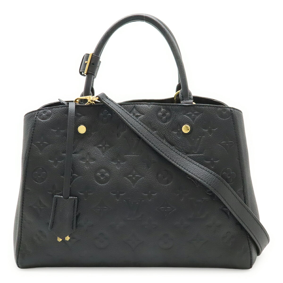 Rakuten - LOUIS VUITTON ルイ ヴィトン モノグラムアンプラント モンテーニュMM ハンドバッグ 2WAY ショルダーバッグ ノワール 黒 ブラック M41048 【中古】