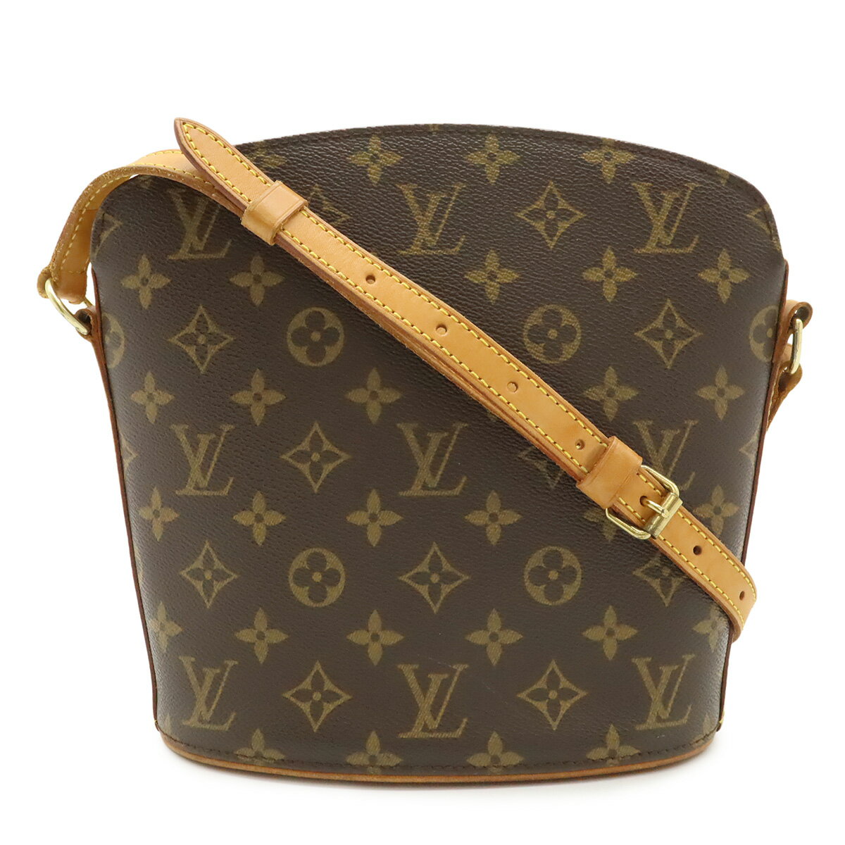 LOUIS VUITTON ルイヴィトン ドルーオ  レザー ショルダーバッグ ブラウン A-12286 中古・古着通販】LOUIS VUITTON (ルイ ヴィトン) ショルダーバッグ