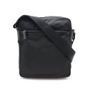 PRADA プラダ ショルダーバッグ メッセンジャーバッグ 斜め掛け ナイロン レザー NERO 黒 ブラック シルバー金具 V160 【中古】