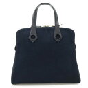 HERMES エルメス サックイブーPM トートバッグ ハンドバッグ キャンバス レザー ネイビー 紺 シルバー金具 □J刻印 【中古】(4)
