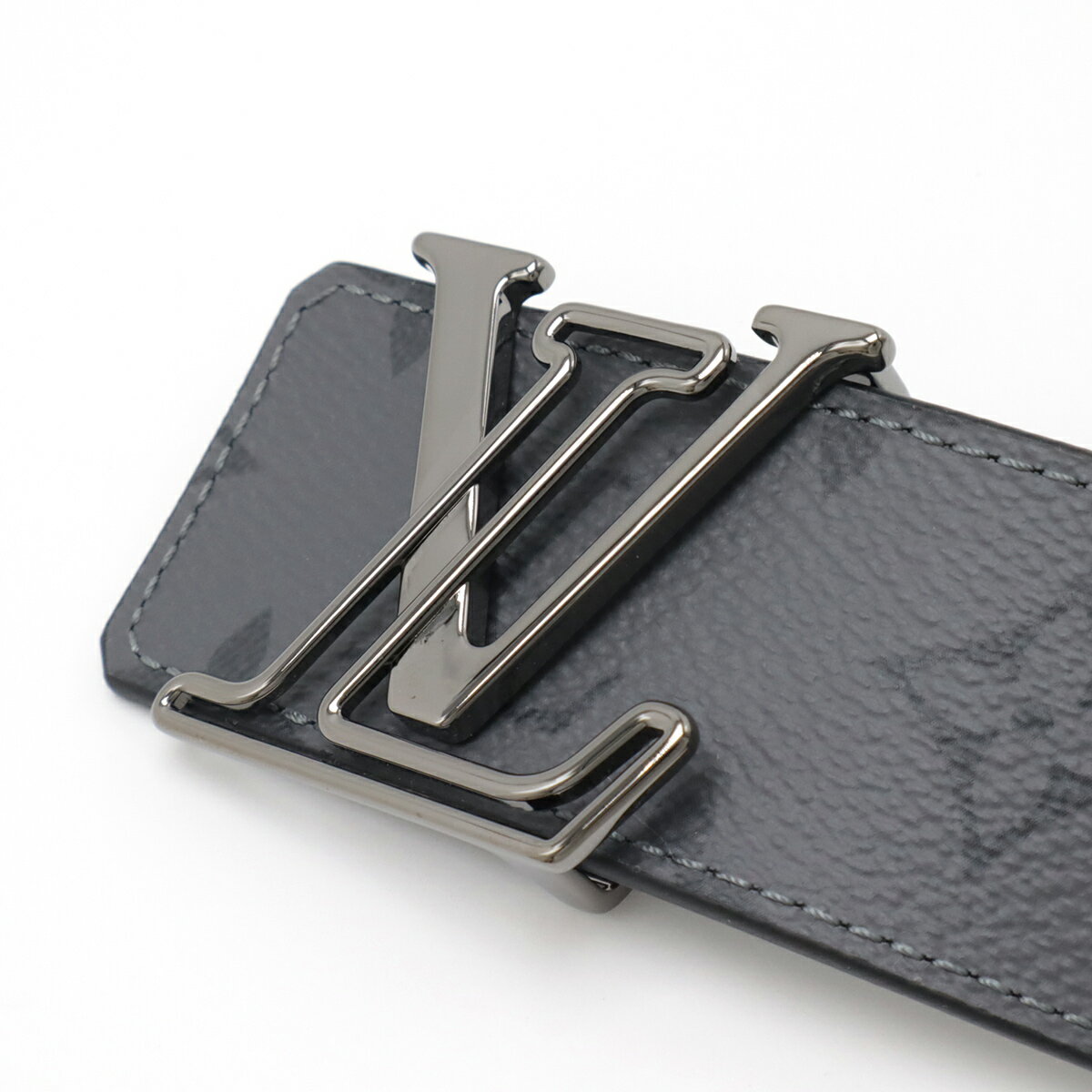 Blumin 楽天市場店のLOUIS VUITTON ルイ ヴィトン モノグラムエクリプスリバース サンチュール LVライン 40MM リバーシブル ベルト シルバー金具 #90 M0373U 【中古】｜アングル3