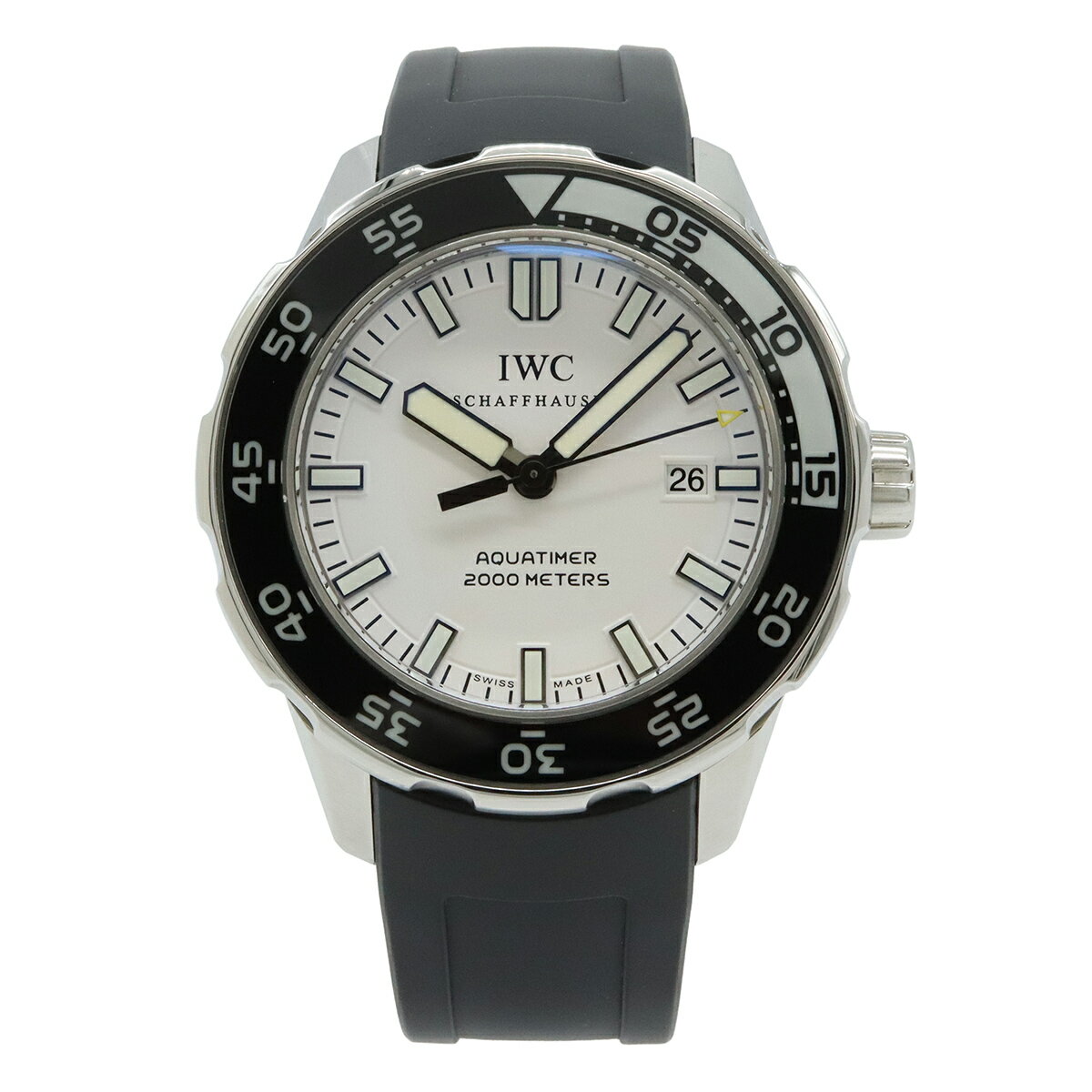 IWC インターナショナル ウォッチ カンパニー アクアタイマー ホワイト文字盤 SS ラバー AT ...